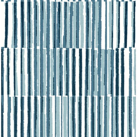 Manhattan Comfort Minneapolis Sabah Teal Stripe 33 ft L X 205 in W Wallpaper BR4014-26414